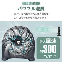 ほぼ未使用 工場扇 扇風機 サーキュレーター 大型 業務用 床置き 5枚羽根 51cm 節電の画像