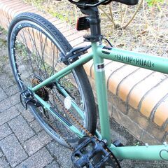 中古自転車 OUTER LIMITS クロスバイク 自転車 6段変速 フレームサイズ450㎜ カーキー 通勤 通学 近所のお出掛けなどにの画像