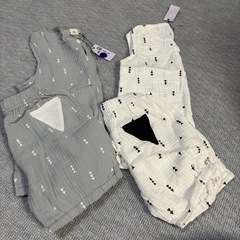 100〜110ガーゼタンクトップセットアップの画像
