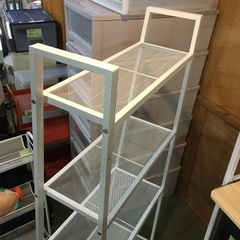 メタル製白いラック【F00983】の画像