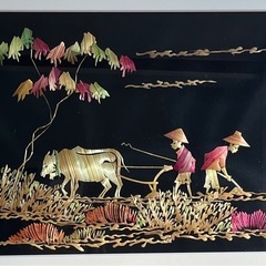 【11月13日まで】植物の皮の絵画　東南アジアの画像