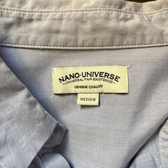 NANO UNIVERSE 薄紫 長袖シャツ Mの画像