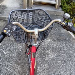 通学・通勤に◎ バッテリー交換済✨ パナソニック 電動アシスト自転車 BE-ELF63 レッド／譲渡証明書付きの画像