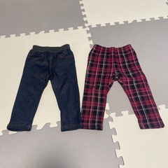 裏起毛90cmズボンセットの画像