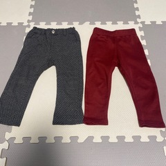 裏起毛90cmズボンセットの画像