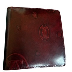 Cartier カルティエ ハッピーバースデイ 二つ折り財布 エナメル ボルドーの画像