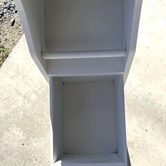 【B359】トイレ収納ラック/トイレットペーパーストッカー/省スペース収納棚/木製/中古の画像