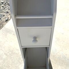 【B359】トイレ収納ラック/トイレットペーパーストッカー/省スペース収納棚/木製/中古の画像