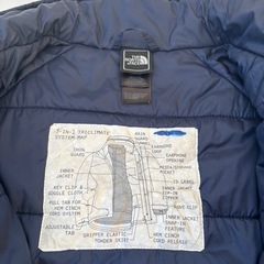 THE NORTH FACE ノースフェイス　US規格　中綿フルジップジャケット　〜150cm 位　ロゴ刺繍の画像