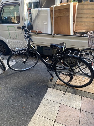 カラーズ　シティサイクル　黒　自転車　26インチ