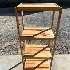 【B360】木製ラック/収納棚/キッチンラック/4段/オープンラック/木製/中古の画像