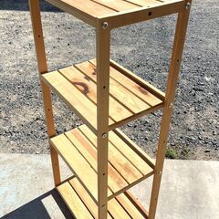【B360】木製ラック/収納棚/キッチンラック/4段/オープンラック/木製/中古の画像
