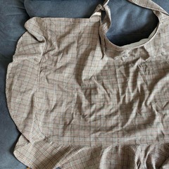 スウィートマミー 授乳ケープ ワイヤー入り ブラウンチェックの画像