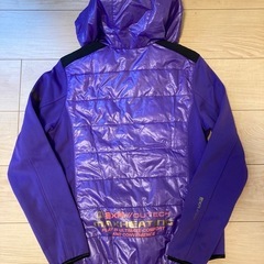サイズ160㎝　秋冬ジャケット　状態良好　紫　フード付き　ジップアップパーカー　美品　の画像