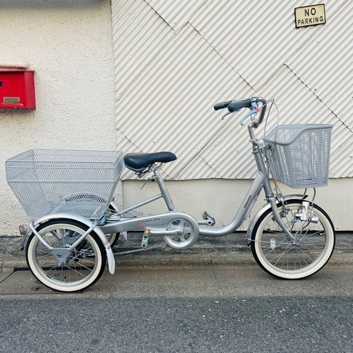 ブリヂストン　ワゴン　三輪自転車　BW10　BRIDGESTONE WAGON　三輪車　シルバー　2025年購入　 ブリヂストン BRIDGESTONE ワゴン WAGON BW10 三輪自転車 三輪車 シニア 自転車 買い物 シルバー トライク tricycle bike