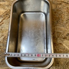 a(7599) ステンレス製 深型角バット 3個セット 24×14.5 深さ8cm 業務用 厨房用品 飲食店 店舗用品 中古品の画像