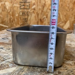 a(7599) ステンレス製 深型角バット 3個セット 24×14.5 深さ8cm 業務用 厨房用品 飲食店 店舗用品 中古品の画像