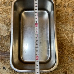 a(7599) ステンレス製 深型角バット 3個セット 24×14.5 深さ8cm 業務用 厨房用品 飲食店 店舗用品 中古品の画像