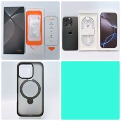 iPhone16pro 128GB ブラックチタニウム 極美品 11,000円相当おまけ付きの画像