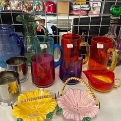 ★キレイ★⭐︎一点¥1200〜¥200⭐︎・琉球ガラス ・ガラス製グラス・お皿・ジョッキなどなど！※商品の状態やサイズ、個別の値段等は現物にてご確認ください。の画像