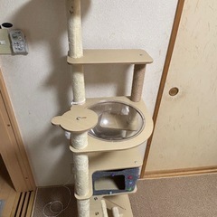 キャットタワー  透明宇宙船ボウル 小部屋あり✨の画像