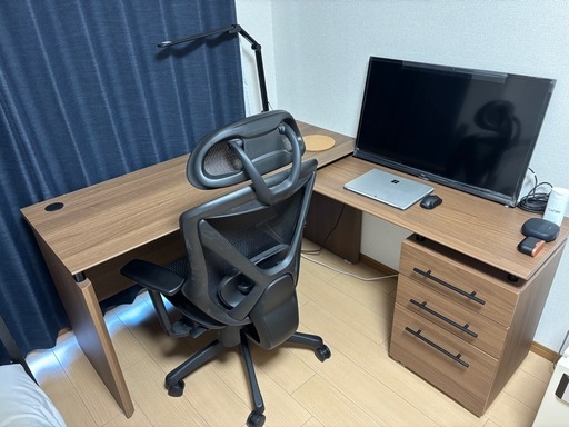 ニトリ　L字デスク