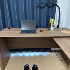 ニトリ　L字デスクの画像