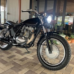 KAWASAKI エストレア　BJ250A フルカスタム　社外マフラー　社外タンク　社外ハンドル　油脂類交換　プラグ交換　ドライブチェーン交換の画像