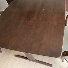 ダイニングテーブルセット チェア２脚 80x80cm 2人用の画像