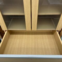 ★リユースのサカイ高崎店★TJ13148  食器棚 ライトブラウン H178.5×D39.5×W60 クリーニング済みの画像
