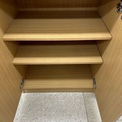 ★リユースのサカイ高崎店★TJ13148  食器棚 ライトブラウン H178.5×D39.5×W60 クリーニング済みの画像