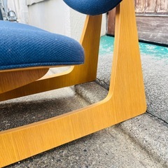 天童木工　低座椅子　S-5016NA-ST（Tendo Mokko Low Chair S-5016NA-ST） 天童木工 低座椅子 S-5016NA-ST Tendo Mokko Low Chair 柳宗理 デザイナーズチェア 和モダン 木製フレーム ファブリックチェア の画像