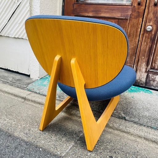 《売約済》天童木工　低座椅子　S-5016NA-ST（Tendo Mokko Low Chair S-5016NA-ST） 天童木工 低座椅子 S-5016NA-ST Tendo Mokko Low Chair 柳宗理 デザイナーズチェア 和モダン 木製フレーム ファブリックチェア
