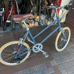 ★美品★20インチ　TOKYO　BIKE　ミニベロ　クロモリフレーム　7speed　アッシュブルーの画像