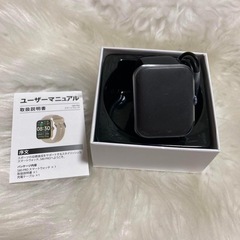【美品】スマートウォッチ 通話機能 多言語対応 通知機能付き 1.83インチ ブラックの画像