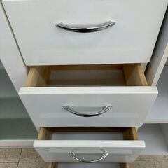 ★リユースのサカイ高崎店★TJ13158  カウンター収納 白 H85.5×D27×W120 クリーニング済みの画像