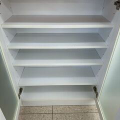 ★リユースのサカイ高崎店★TJ13158  カウンター収納 白 H85.5×D27×W120 クリーニング済みの画像