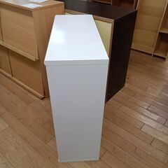 ★リユースのサカイつくば店★TK6996  収納棚 ホワイト H86×D30×W79 クリーニング済みの画像