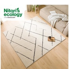 ニトリほこりが取れやすい洗えるラグの画像