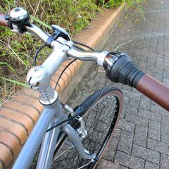 中古自転車 Thiunta Lefne クロスバイク 自転車 6段変速 フレームサイズ453㎜ グレー 通勤 通学 近所のお出掛けなどにの画像