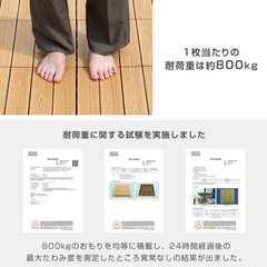 新品【7枚】庭・ベランダ用　人工タイルカーペット　の画像