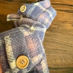 試着程度　ペット　コート　チェック柄の画像