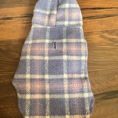 試着程度　ペット　コート　チェック柄の画像