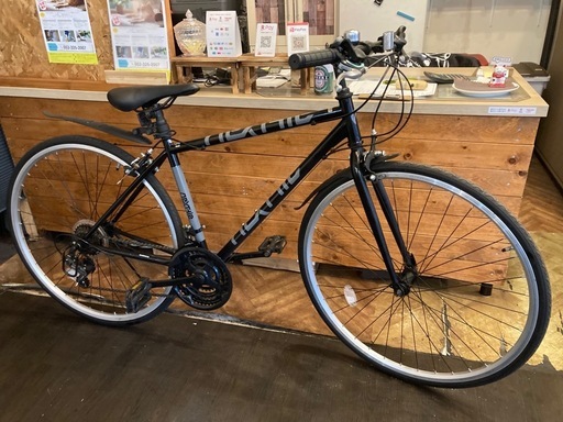 【NEXTYLE】3×7速　700×28cクロスバイク　マットブラック