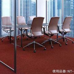 【ほぼ未使用】タイルカーペット サンゲツ NT-700 廃番色レッド　20枚の画像