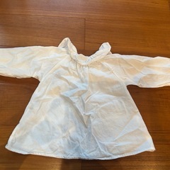 韓国子供服　襟付きブラウス　白　90〜100の画像