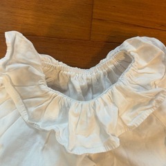 韓国子供服　襟付きブラウス　白　90〜100の画像