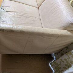 無印　ソファ本体ツーシーター　レザーの画像