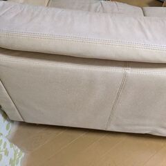 無印　ソファ本体ツーシーター　レザーの画像