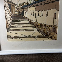 お城の石畳パネル付きの画像